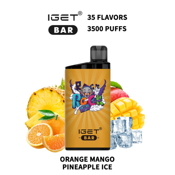 IGET BAR 3500PUFFS Orange Mango Pineapple Ice (5PCS)