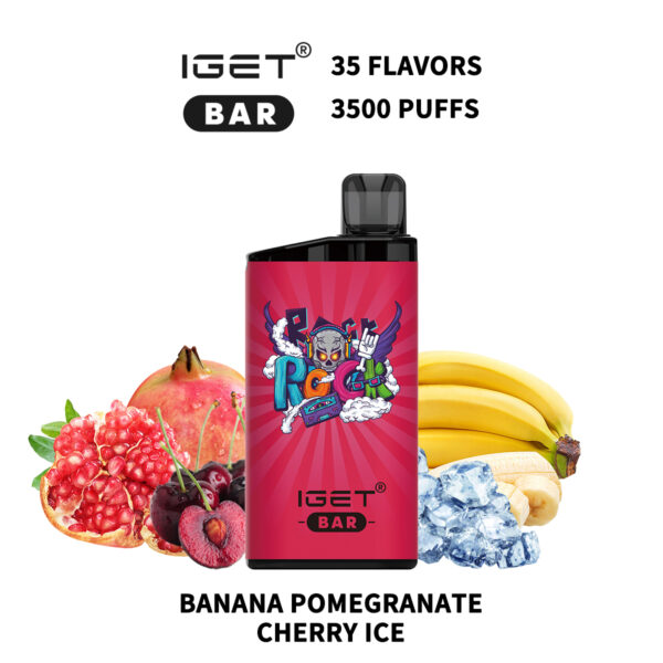 IGET BAR 3500PUFFS Banana Pomegranate Cherry Ice