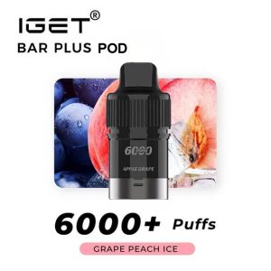 IGET BAR PLUS POD 6000Puffs Grape Peach Ice