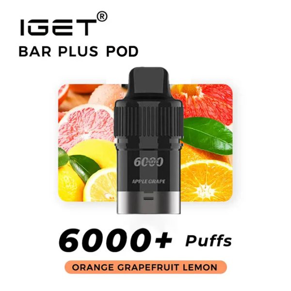 IGET BAR PLUS POD 6000Puffs Orange Grapefruit Lemon