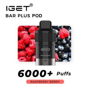 IGET BAR PLUS POD 6000Puffs Raspberry Berry