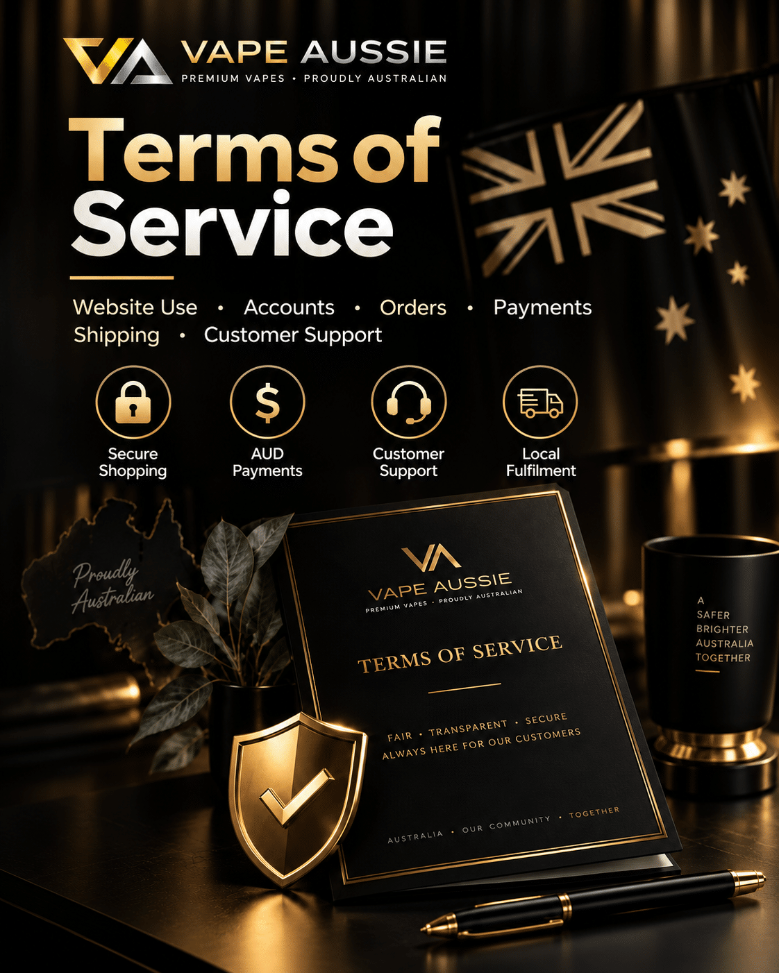 Vape Aussie Terms of Service information