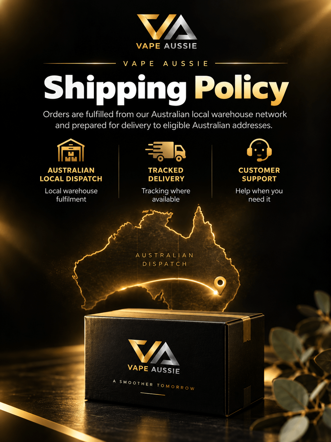 Vape Aussie Shipping Policy Australia delivery and tracking information