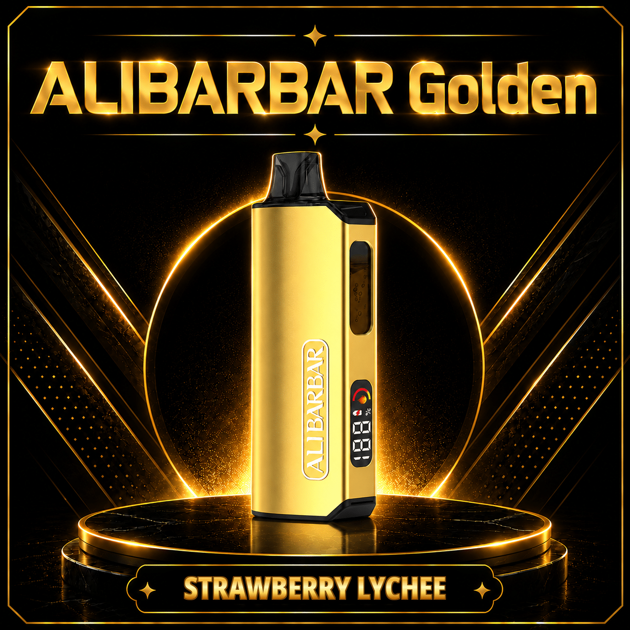 ALIBARBAR Golden 12000 Puffs Strawberry Lychee product image