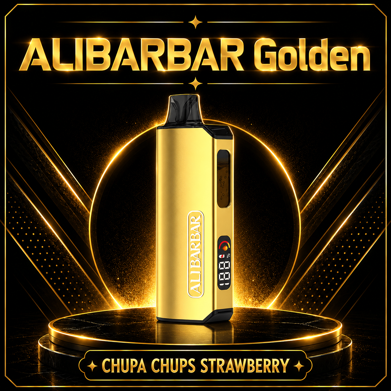 ALIBARBAR Golden 12000 Puffs Chupa Chups Strawberry product image