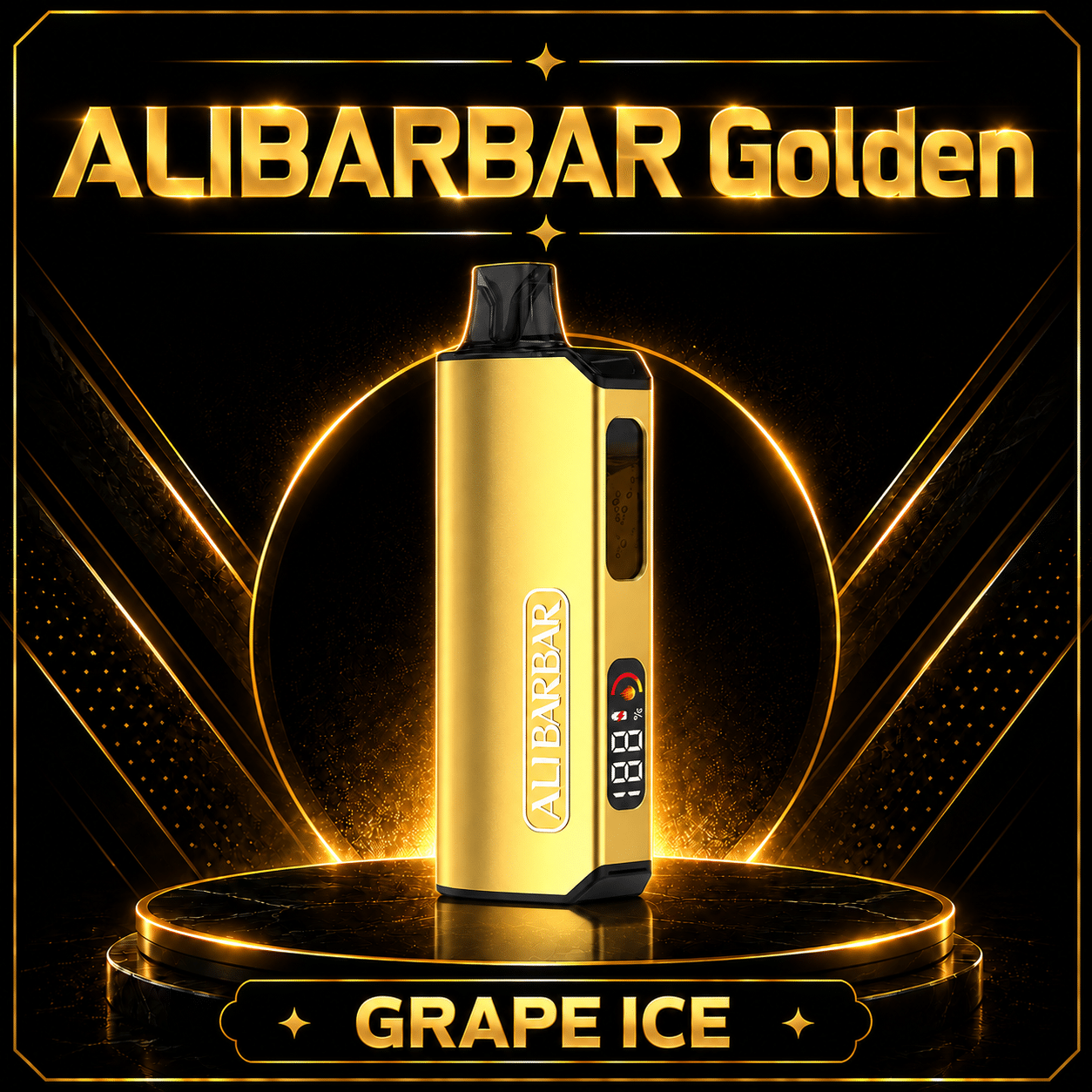 ALIBARBAR Golden 12000 Puffs Grape Ice