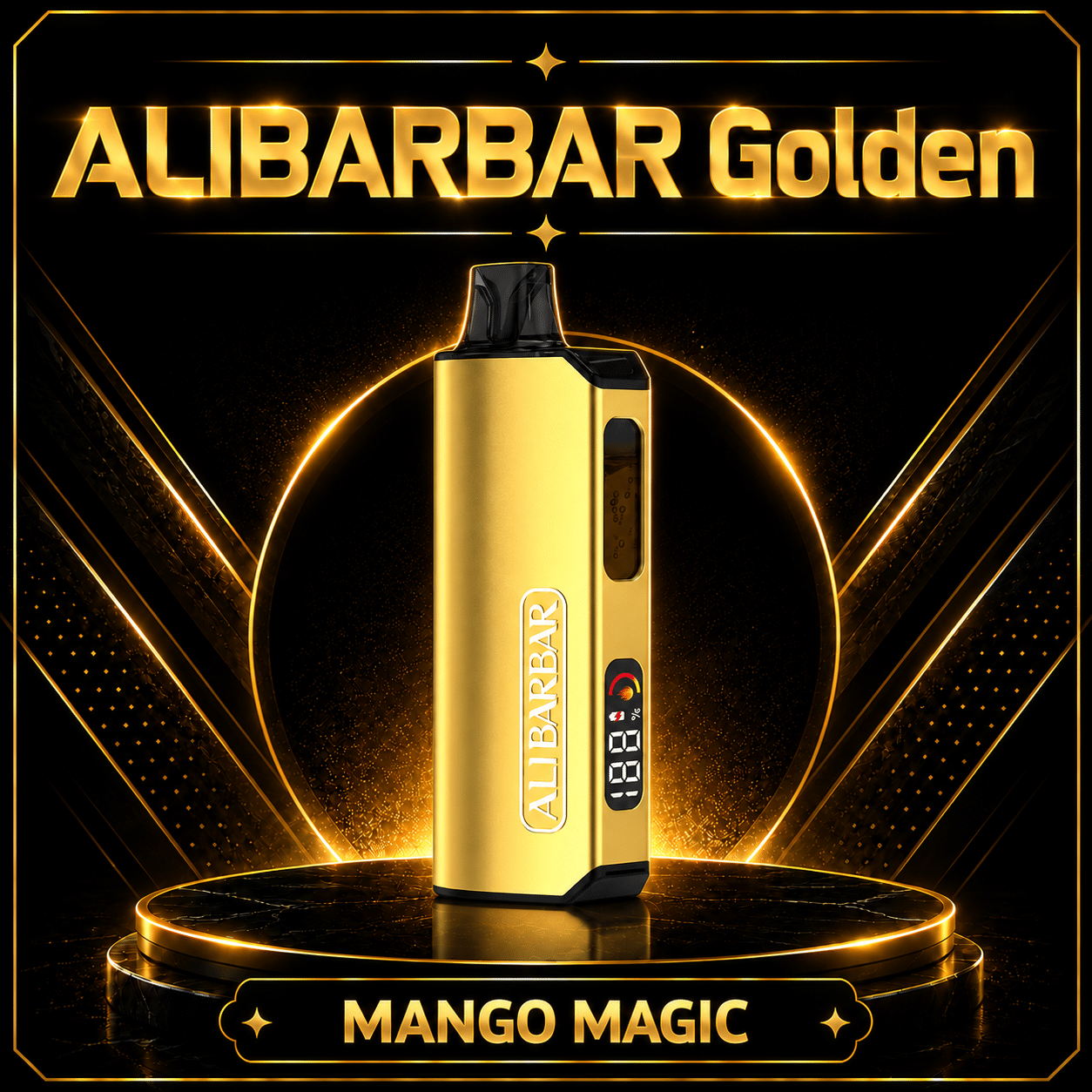 ALIBARBAR Golden 12000 Puffs gold device product image